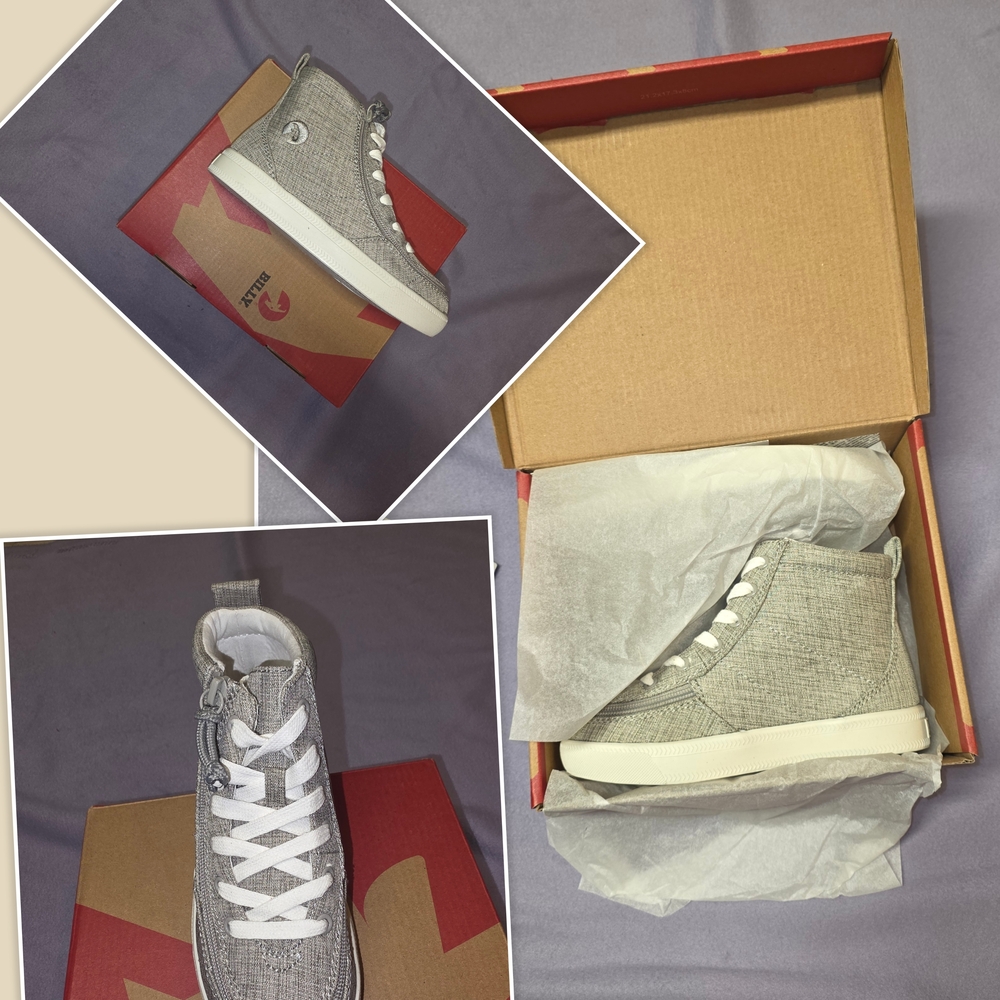 Kids Gray High-Top Boots